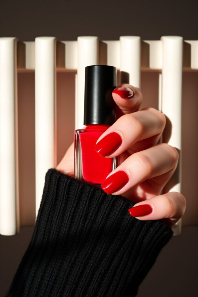 red color nail polish