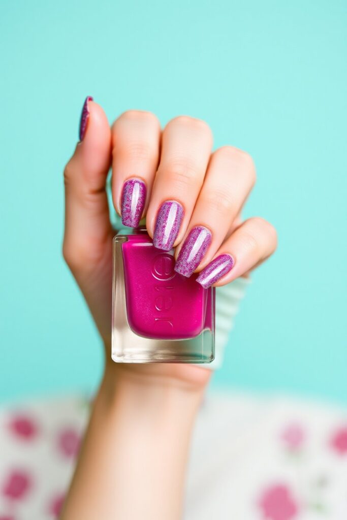 soft pink nail polish